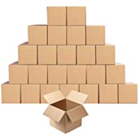 Amazon Brand - Eono Cajas de cartón para mudanzas- almacenaje o envíos 12-7 x 12-7 x 12-7 cm paquete de 25